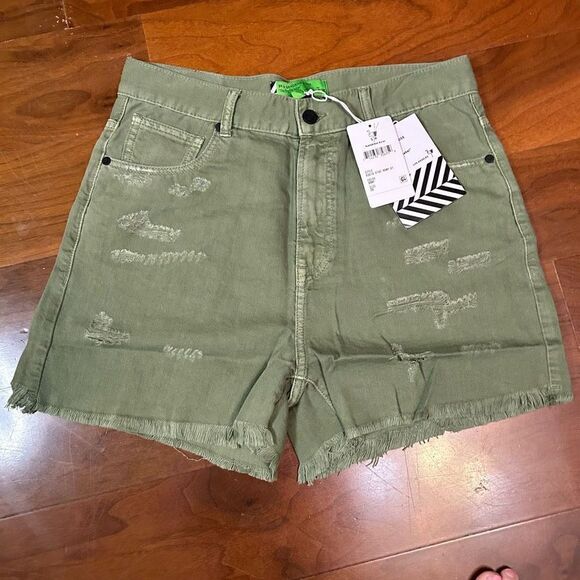 Sandrine Rose (sold by Free People) NWT size 28 distressed high waisted shorts i - Picture 1 of 9